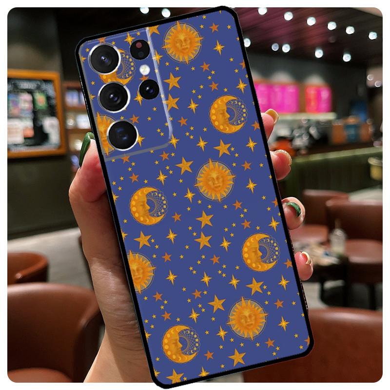 Чехол для телефона "Солнце, Луна и Звезды" для Samsung Galaxy S24 Ultra S20 S21 S22 S23 S25 Ultra S9 S10 Plus S25 FE
