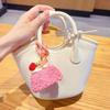 Chocolate Fruit Simulation Cake Keychain Strawberry Cream Cake Hanging Hanging Decoration