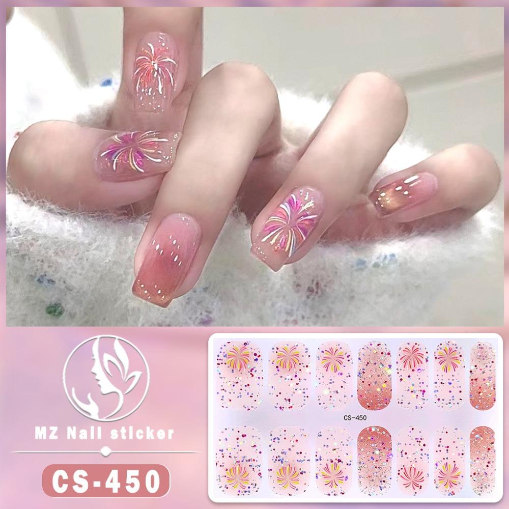 Красота водостойкий не требующий запекания гель-лак пленка полная наклейка китайский стиль фейерверки ногтевая пленка бумага ногтевая пленка бумага патч