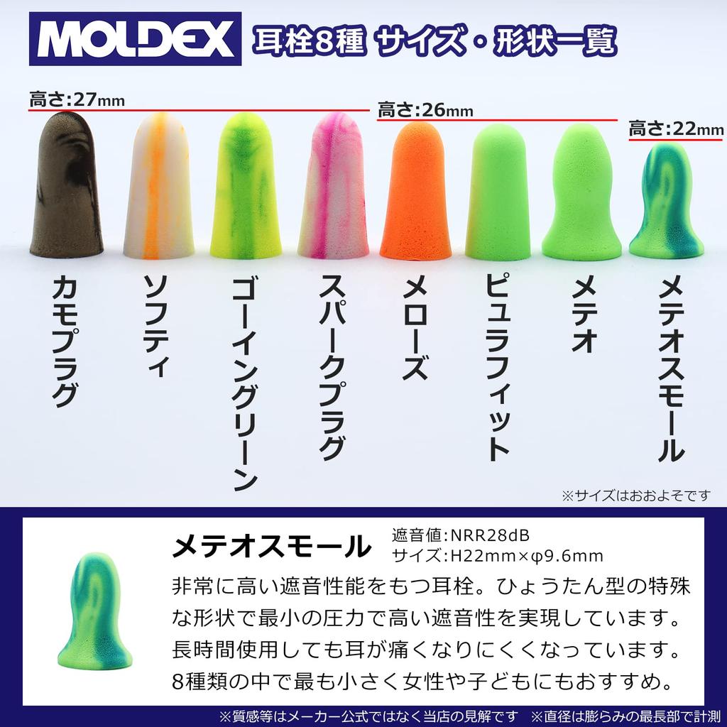 MOLDEX Meteors 200 for for Children and Small Sleep for for for for Work Small, Approx. Pairs, 6630, Earplugs, Sleeping, Anti-snoring, Soundproofing,