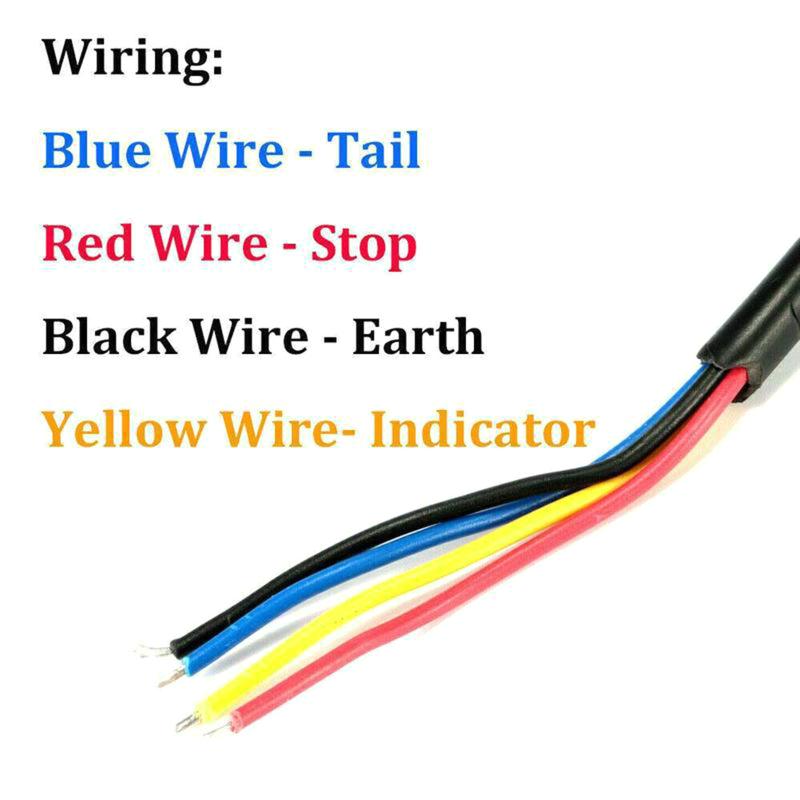 12V 80V LED Rear Tail Light High Lumen Electric Bike Scooter Waterproof Brake Stop Lamp for Safe Evening Rides
