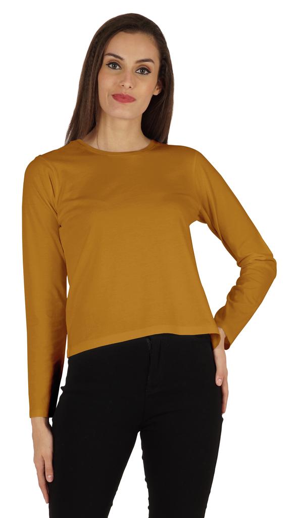 Inkmeso Perfect Long Sleeves T-shirt For Women Casual Regular Fit Basic Solid Everyday Tee