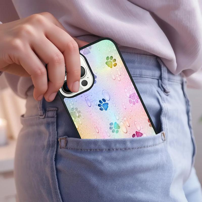 Чехол для телефона с рисунком лапок, милый, для собаки, кошки, для iPhone 17 Air 15 16e 14 13 Pro Max Coque 12 11 Pro Max PLUS