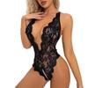 European & American Cross-border Sexy Lace Lingerie: One-piece Open Crotch, Tease Passion Midnight Lace for Plus-Size Women