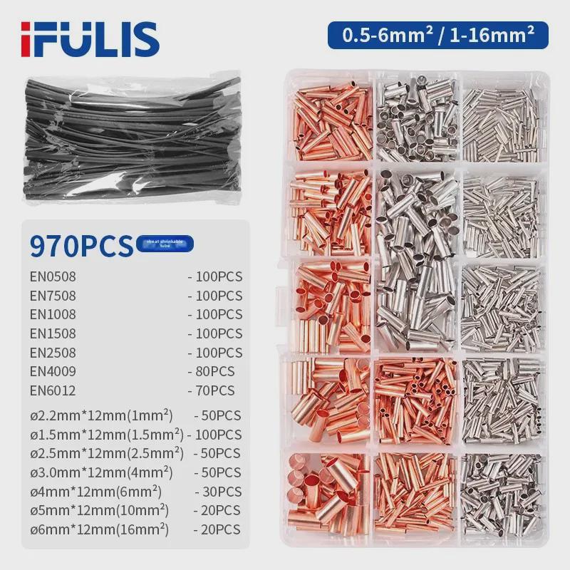 PZ0.5-16 Crimping Pliers with 970 Copper Tube Terminals and 210 Connectors.