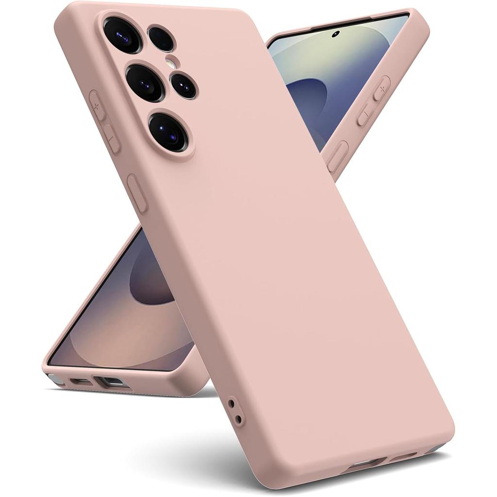 Роскошный чехол из жидкого силикона для Samsung Galaxy S25 Ultra S24 S25 S23 S22 S21 FE S20 Plus + S24+ S25+ Мягкий резиновый чехол Бампер