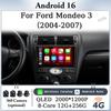 Écran 9" pour Ford Mondeo 3 2004-2007, autoradio multimédia, GPS, navigation, CarPlay sans fil, Android Auto, Bluetooth, WiFi, DSP, QLED