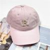 Baseball caps men and women ins Internet celebrities retro green P letter soft top cap spring and summer washing casual visor hat