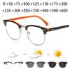 Hyperopia Diopter Sph 0 +0.5 +1 +1.5 +2 +2.5 +3 +3.5 +4 +4.5 +5 +5.5 +6.0 Half Metal Frame Photochromic Finished Reading Glasses
