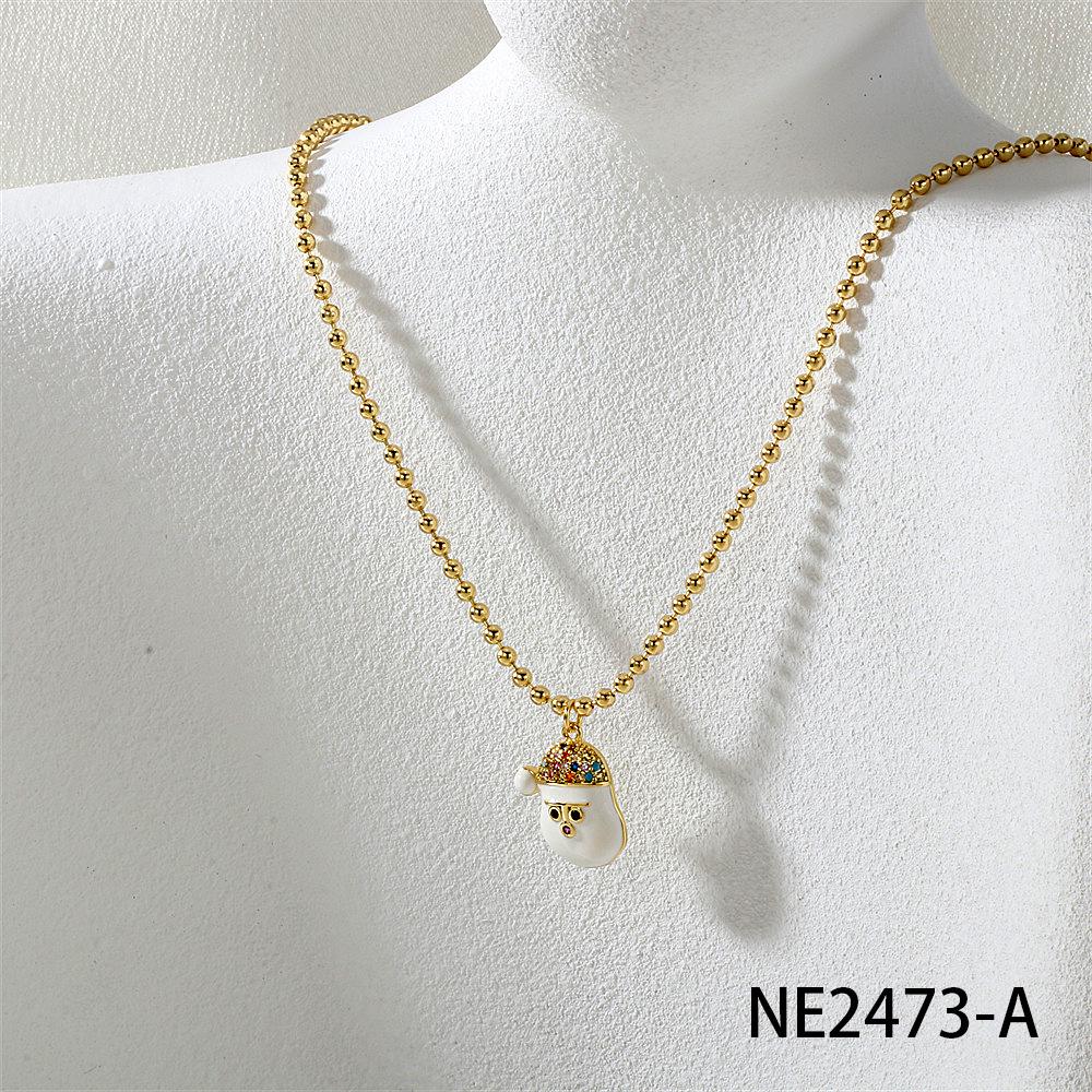 Рождественская коллекция: Ожерелье из бусин с шармами в виде дерева, снеговика, Санты, оленя, венка, перчаток и носков