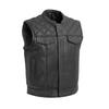 New Men's Black Real Leather Motorbike Vest Handmade Motorcycle Club Vest Coat