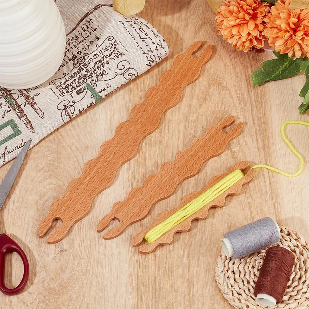 3 Pieces Of Wooden Weaving Tools, DIY Weaving Tools Wool Knitting Thing Wooden Weaving Tools For Arts And Crafts