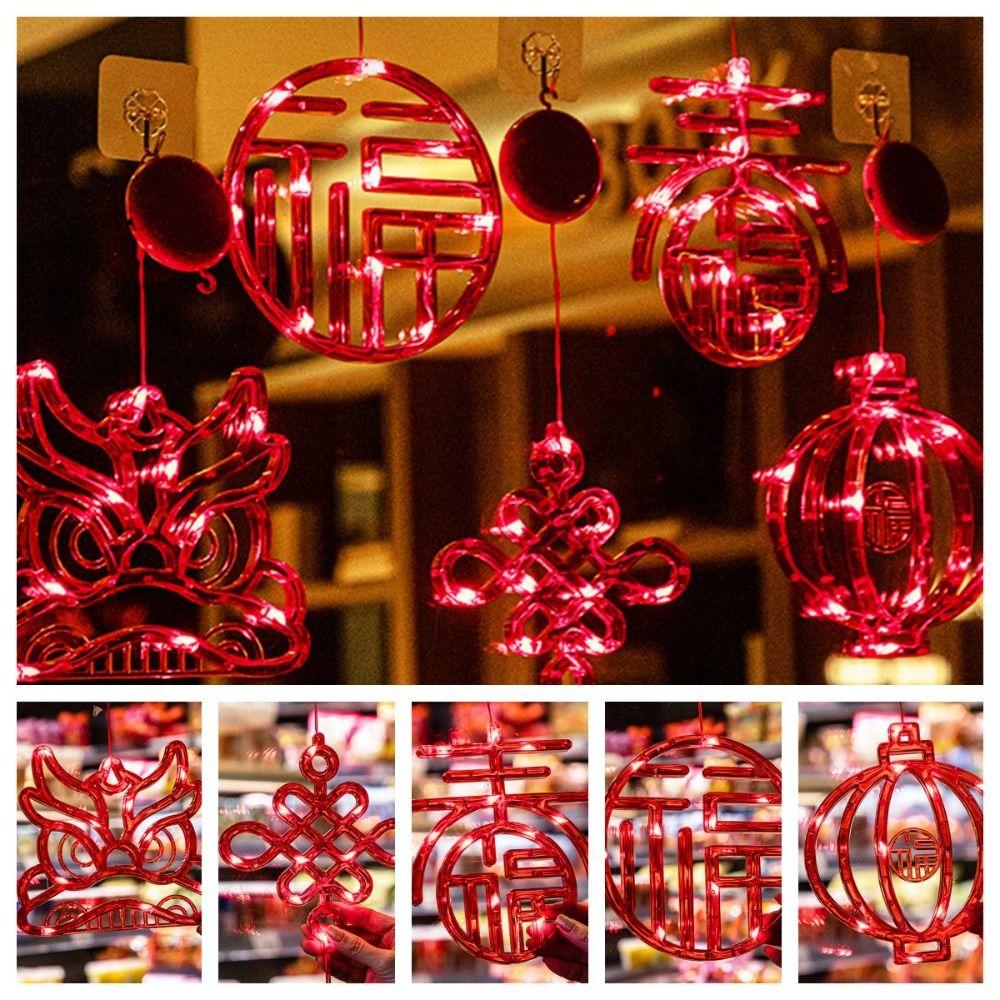 Подвесной новогодний светильник на присоске, светящиеся оконные подвесные огни, праздничные принадлежности