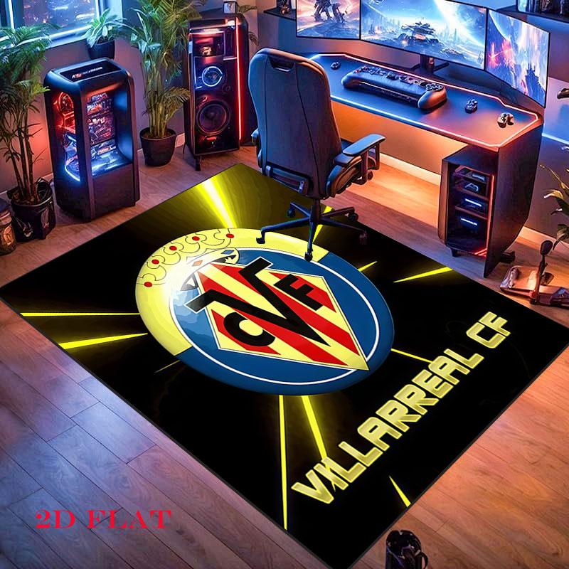 Villarreal CF Carpet Rug for Living Room Bedroom Home Sofa Decoration,Kids play Nonslip Floor Mat