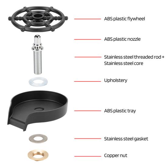 Ополаскиватель для кухонной мойки и стекла. Мощные струи высокого давления. Управление без помощи рук. Вращение на 360 градусов.