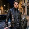 Men's Premium Sheepskin Leather Stand-Collar Jacket