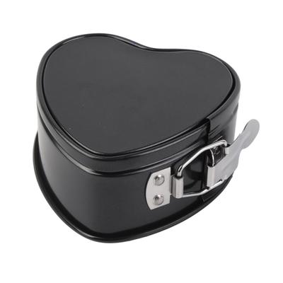 Форма для торта из углеродистой стали со съемным противнем, форма для выпечки в форме сердца, антипригарная посуда