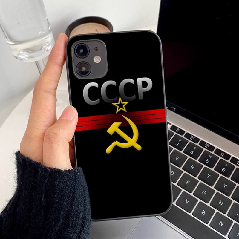 Чехол для телефона с флагом Советского Союза СССР для iPhone 13 8 7 6S Plus X 5S SE 2020 XR 11 12 mini pro XS MAX