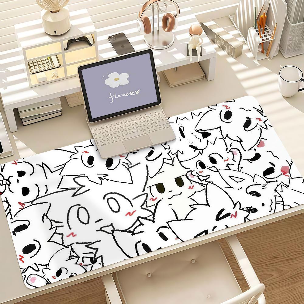 Boykisser Silly Cat Cute Mouse Pad Anti Slip Rubber Edge Locked Thickened Laptop Gaming Desk Mat