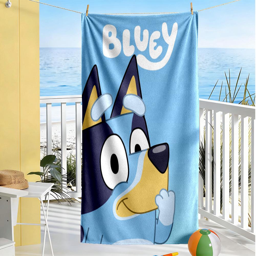 Bluey Bingo Adventure Beach Towel Quick-Dry Soft Microfiber Comfortable Lightweight Perfect for Traveling Yoga Camping and Swimming