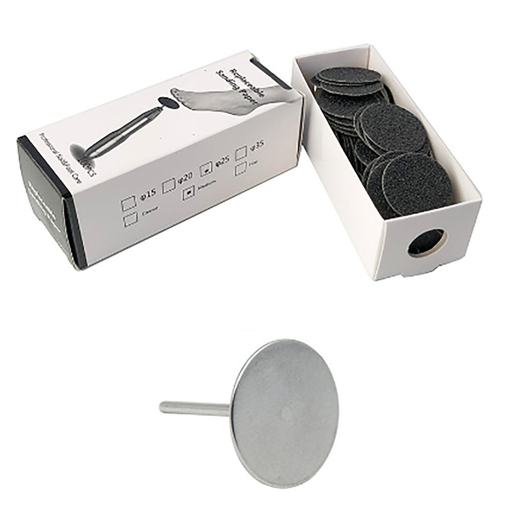 25 мм Электрическая насадка для триммера для ногтей со 100 шт. подушечек для пилок для ногтей для маникюра, полировки, удаления омертвевшей кожи