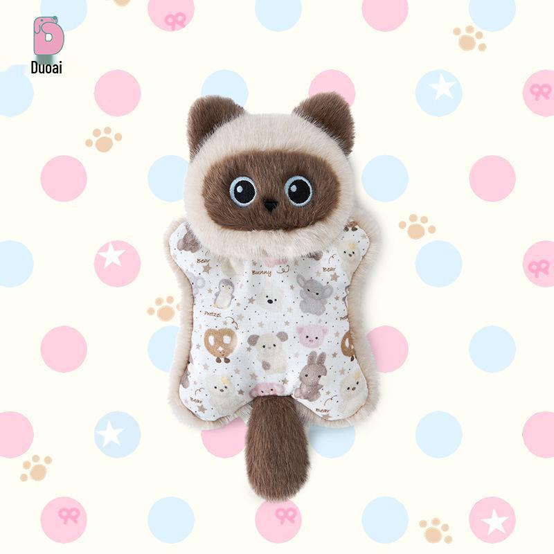 DuoAi Pose Cat Plush Toy Pendant - Simulated Cat Hugging Pillow for Children