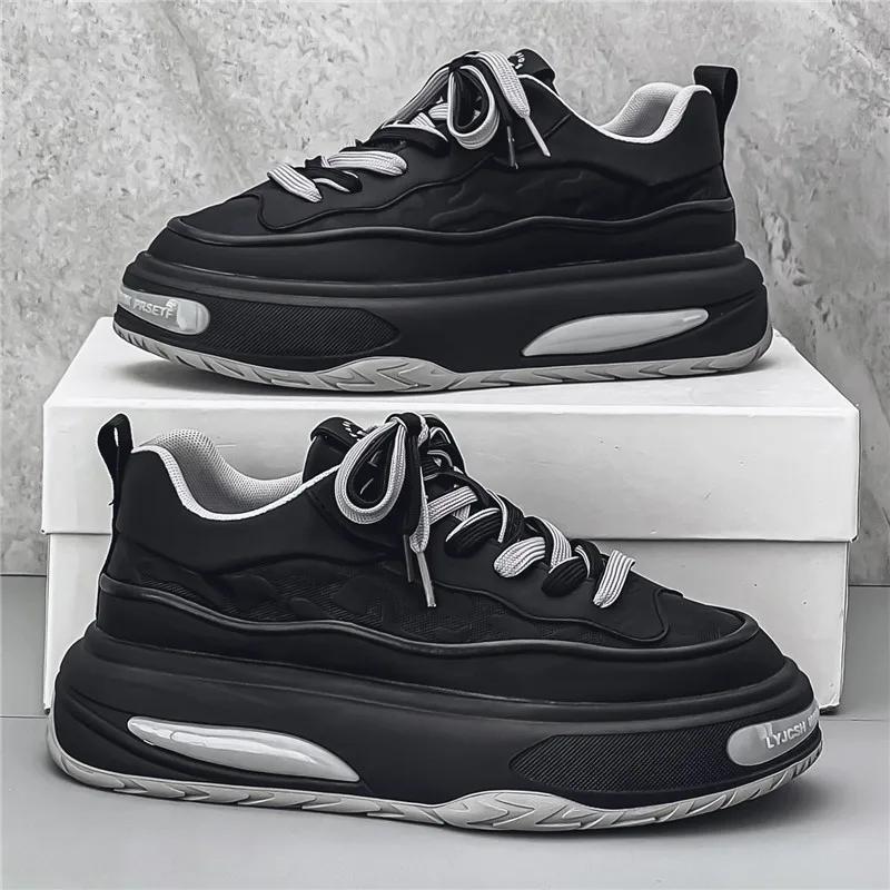 Модные повседневные кроссовки, лоферы, мужские кроссовки для скейтбординга, спорта и отдыха, мягкие и удобные, нескользящие, весна и осень, толстая подошва