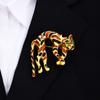 Colorful Oil-dripping Leopard Brooch Small Suit Cheetah Pin Clothing Accessories