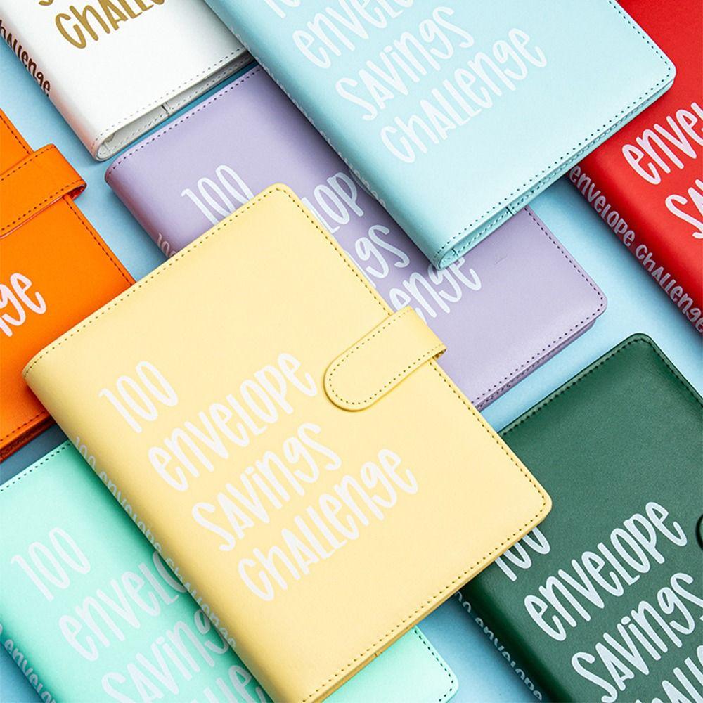 Colorful 100 Day Challenge Budget Binder Loose-leaf Saving Money Organizer Journal Planner