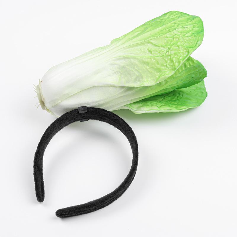 Креативные 3D-ободки для волос с овощами: Аксессуары для волос из моркови, перца, баклажана и зеленых овощей для женщин