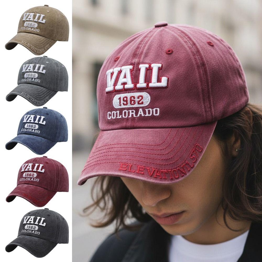 Colorado 1962 VAIL Embroidered Baseball Cap Washed Cotton Sun Hat For Man Women Unisex