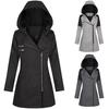  Womens Winter Warm Outwear Floral Print Hooded Pockets Vintage Oversize Coats
