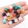 Natural Stone Big Hole Beads Cylindrical Rose Quartz Malachite Opal Aventurine Jade Loose Beads for Jewelry Making DIY Necklace Accessories 9 Mm