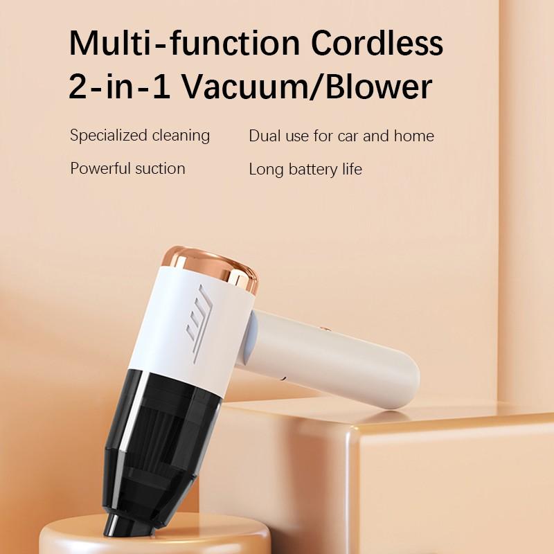 Многофункциональный пылесос 2-в-1, ручной беспроводной пылесос с мощным всасыванием, складной вентилятор для барбекю, пылесос для дома и автомобиля