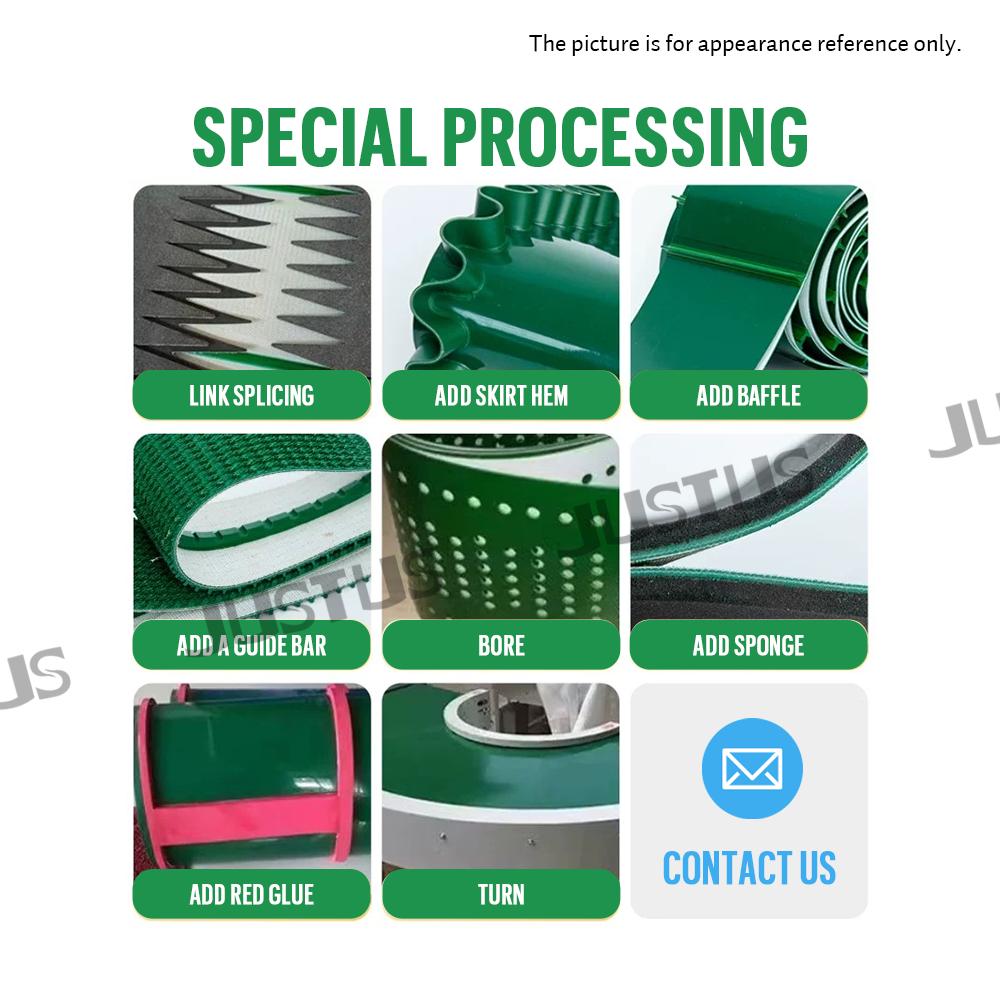 PVC Transmission Conveyor Belt, Thickness 1–5mm, Perimeter 1050–1500mm, Width 40-60mm, custom sizes available