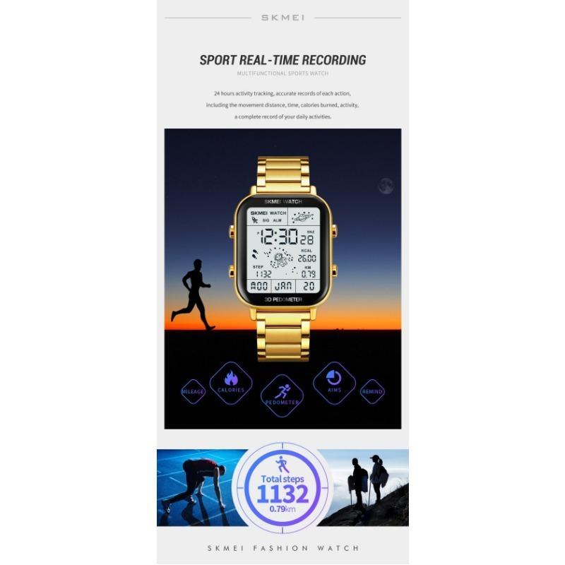 Skmei 1888 модные спортивные цифровые часы мужские секундомер обратный отсчет наручные часы календарь водонепроницаемые электронные часы