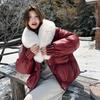 Internet Celebrity Fashion Velvet Cotton Clothes Women's Winter Temperament Fur Collar Exquisite Versatile and Thin Coat