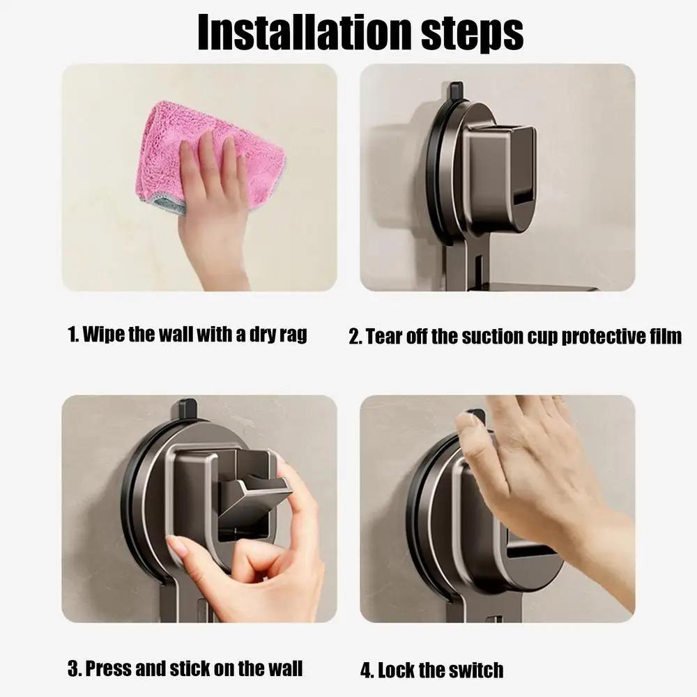 Suction Cup Washbasin Hook ABS Wall Mounted High Quality Bathtub Hooks  Bathroom