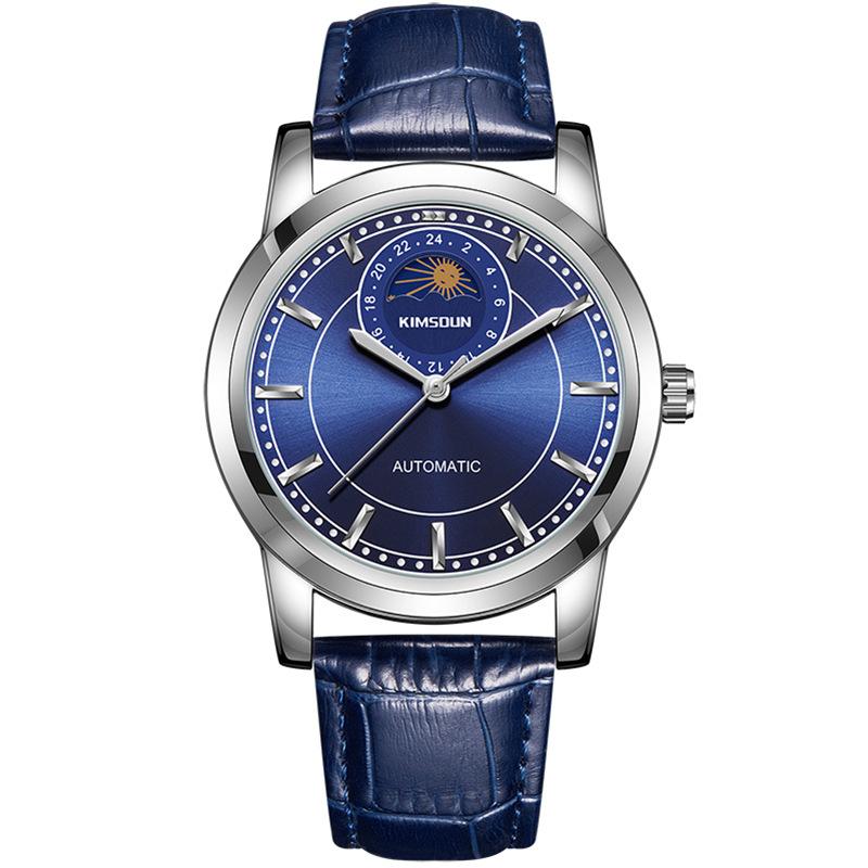 KIMSDUN Подлинные мужские часы Golden Poemon, мужские часы, элитные деловые часы, полностью автоматические механические часы, водонепроницаемые мужские часы