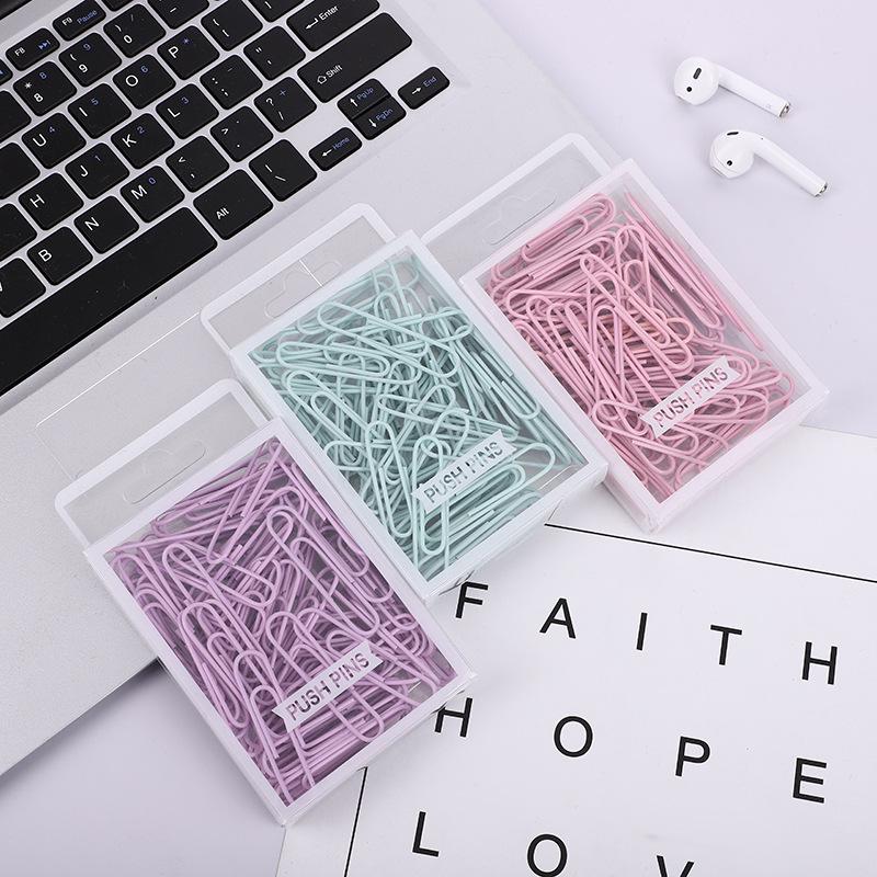 Цветные скрепки-макароны и набор зажимов для бумаги