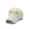 Cotton Floral Baseball Cap Letter Embroidered Streetwear Hats Casual Peaked Cap  For Women Girls