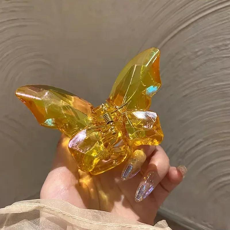 Летняя женская мода русалка кристалл бабочка заколка для волос чувство роскоши элегантный дизайн женская мода изысканные подарки на день рождения