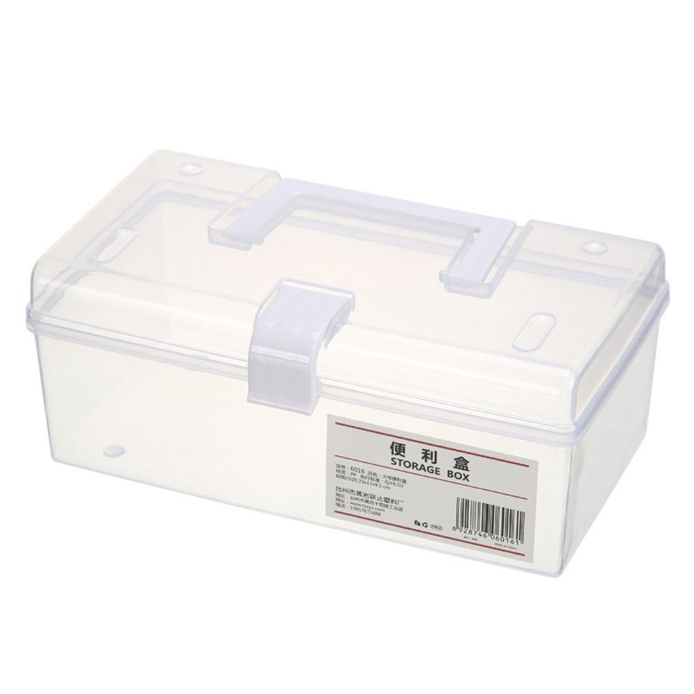 Portable Household Waterproof Mask Storage Box With Handle Medicine Chest Sundries Holder