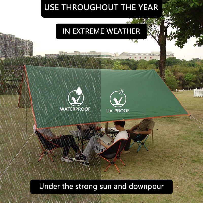 Тент Водонепроницаемая Брезентовая Палатка Ультра Легкий Садовый Навес Тени Открытый Кемпинг Пляжный Тент
