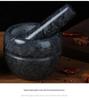 Маленькая мраморная ступка с пестиком - Измельчитель из натурального камня для измельчения чеснока и перца
