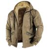 Men's Solid Color Jacket Men's Spring And Autumn Casual Trend Zipper Hooded Jacket
