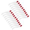 20pcs Soft Bait Worm 7cm Fishing Lures Artificial T Tail Silica Gel Bait for Fishing Blanc