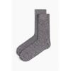 H M Rib Knit Socks Black Marl