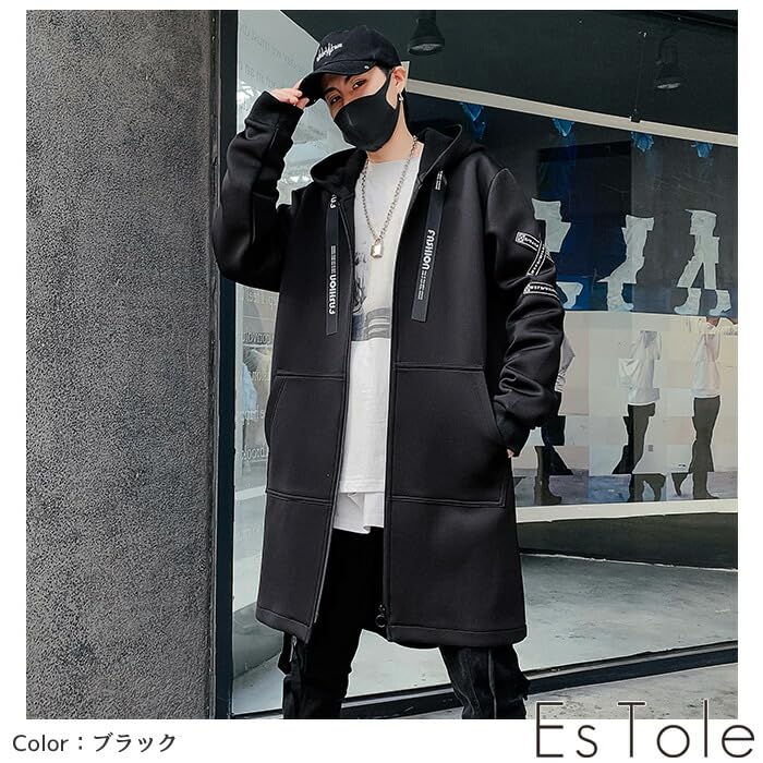 EsTole Street Parka Middle Coat Long Jacket Long Parka Zip Up Parka Maxi Length Mountain Parka Parka Dress Big Hood Outerwear Haori Street Style Mode
