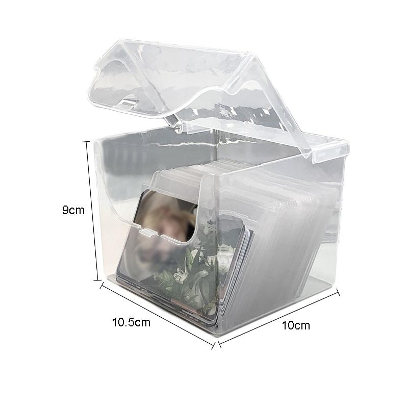 Коробка для хранения фотокарточек Прозрачные наклейки Держатель для карточек Korea Idol Настольный органайзер для хранения Классификационная коробка Канцелярские принадлежности